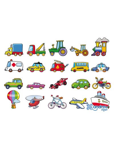 Juego andreutoys vehiculos magneticos 8 cm caja de 20 unidades surtidas 20,6x19x4,5 cm