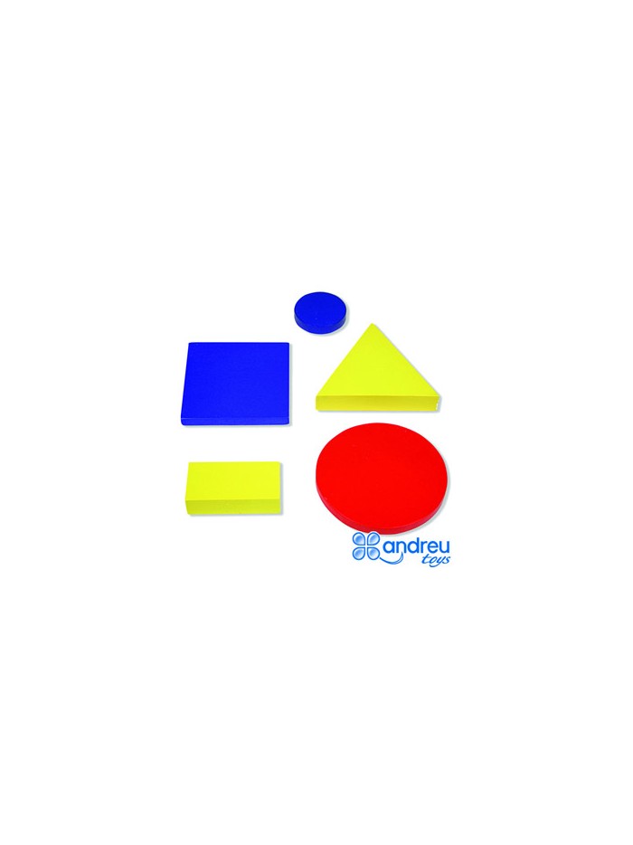 Juego andreutoys figuras geometricas madera 48 piezas 24,5x15x8 cm Juego andreutoys figuras geometricas madera 48 piezas 24,5x15x8 cm
