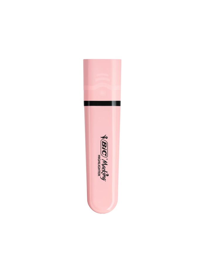 Rotulador bic flat fluorescente rosa pastel caja de 12 unidades Rotulador bic flat fluorescente rosa pastel caja de 12 unidades