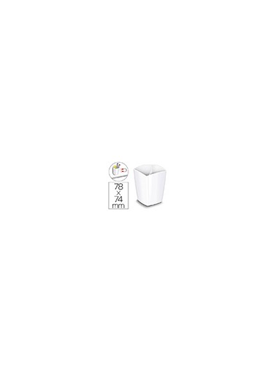 Cubilete portalapices cep blanco opaco plastico magnetico 78x74x95 mm