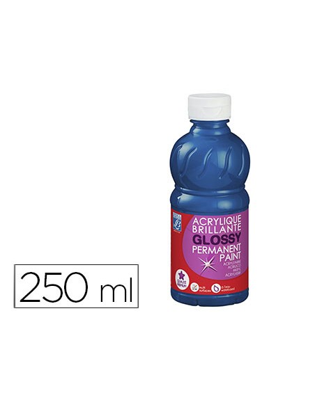 Pintura acrilica l&b brillo azul primario bote de 250 ml