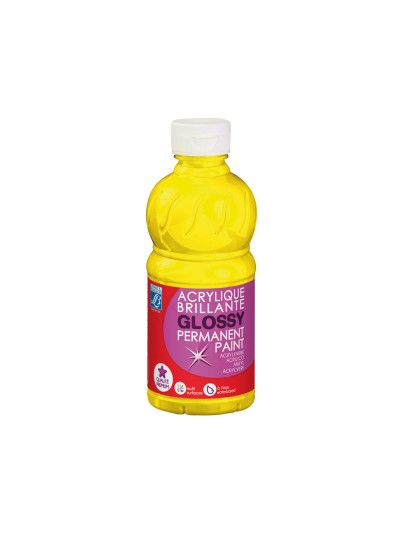 Pintura acrilica l&b brillo amarillo primario bote de 250 ml