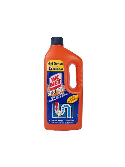 Desatascador de tuberias gel wc net energy botella de 1 litro