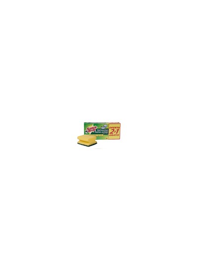 Estropajo salvauñas scotch brite fibra verde paquete 3x2