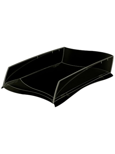 Bandeja sobremesa cep ellypse greenspirit plastico negra 380x275x82 mm