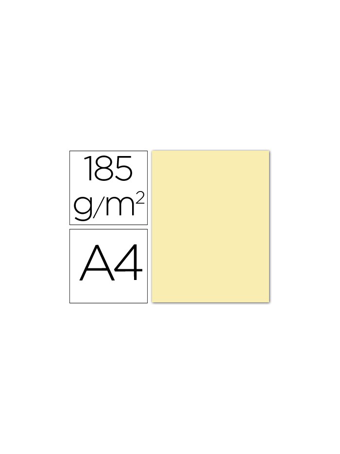 Cartulina guarro din a4 crema 185 gr paquete 50 hojas Cartulina guarro din a4 crema 185 gr paquete 50 hojas