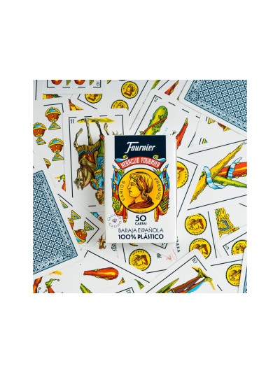 Baraja fournier española 100% plastico 50 cartas