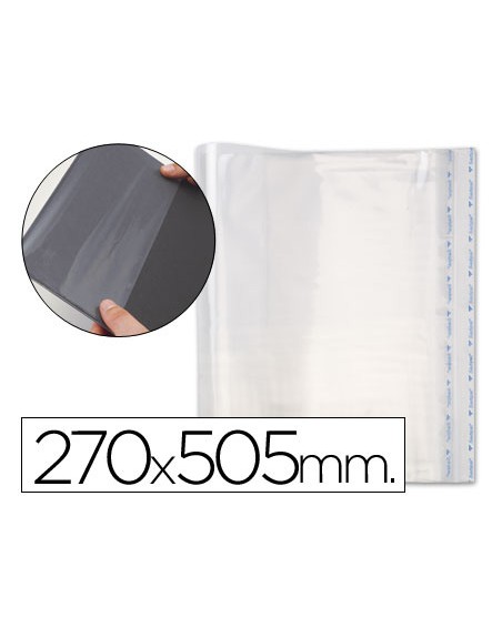 Forralibro pp ajustable adhesivo 270x505 mm -blister
