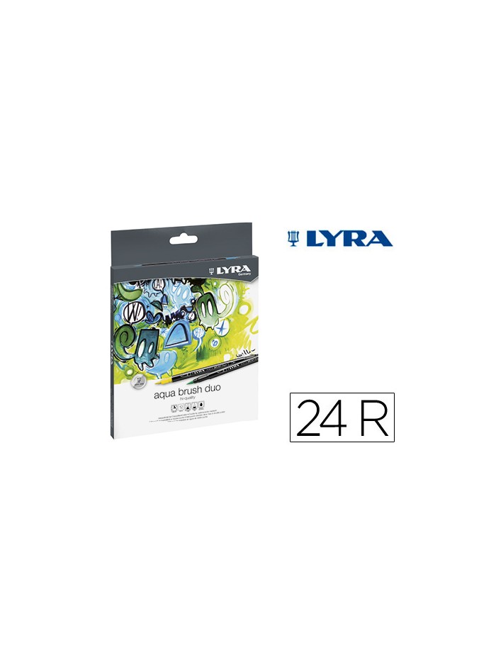 Rotulador lyra aqua brush duo caja de 24 colores Rotulador lyra aqua brush duo caja de 24 colores