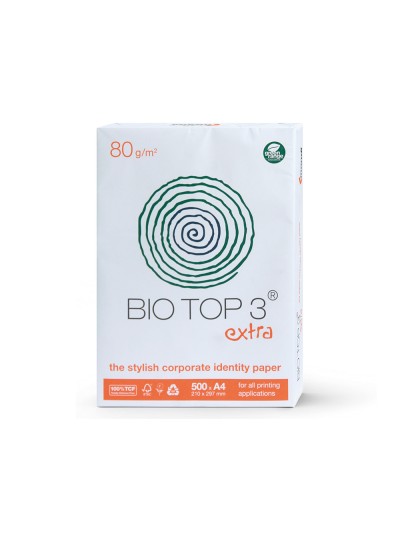 Papel fotocopiadora biotop 80g extra ecologico din a4 paquete de 500 hojas