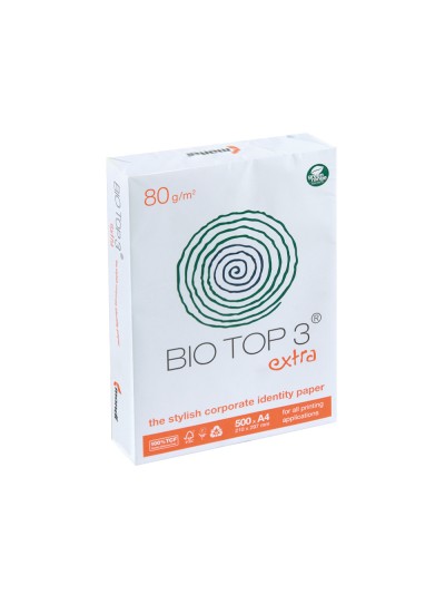 Papel fotocopiadora biotop 80g extra ecologico din a4 paquete de 500 hojas