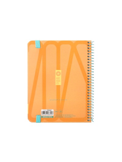 Agenda espiral antartik bold a6 2025 semana vista color melocoton papel 80 gr
