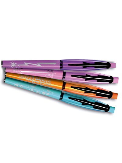 Boligrafo replay max fantasia colores surtidos con goma de borrar