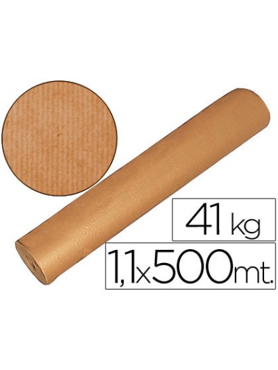 Papel kraft marron bobina 1,10 mt x 500 mt especial para embalaje