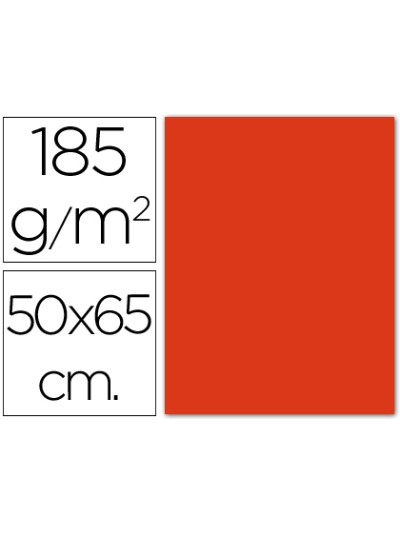 Cartulina guarro tomate 50x65 cm 185 gr