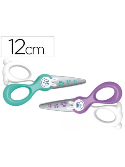 Tijera escolar maped kidi-cut 12 cm especial para infantil corta solo papel