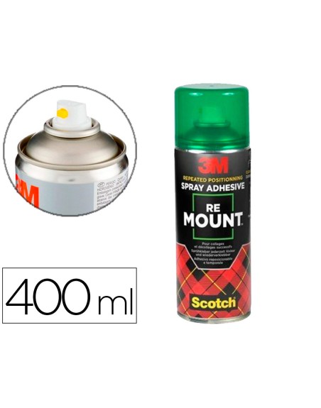 Pegamento 3m spray remount adhesivo reposicionable indefinidamente bote de 400 ml