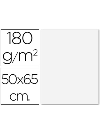Cartulina guarro extra blanca 50x65 cm 180 gr unidad