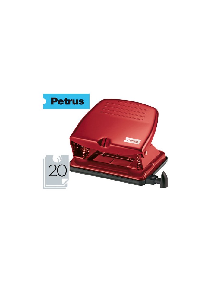 Taladrador petrus 65 color burdeos capacidad 20 hojas Taladrador petrus 65 color burdeos capacidad 20 hojas