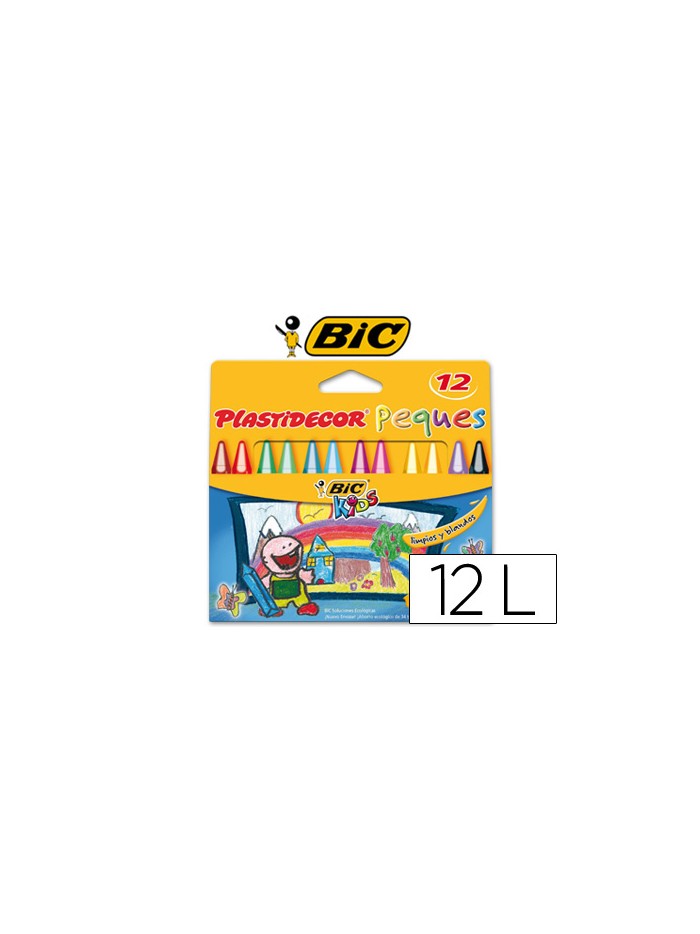 Lapices cera plastidecor peques caja de 12 colores surtidos Lapices cera plastidecor peques caja de 12 colores surtidos