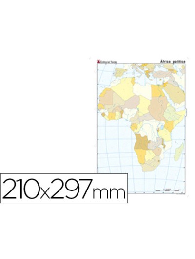 Mapa mudo color din a4 africa politico