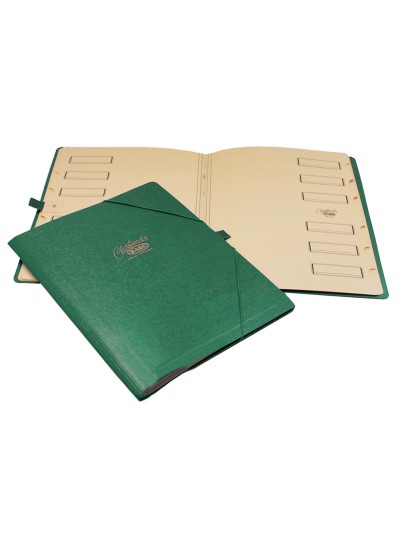 Carpeta clasificador carton compacto saro folio verde 12 departamentos