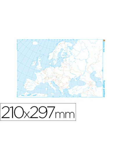 Mapa mudo b/n din a4 europa politico