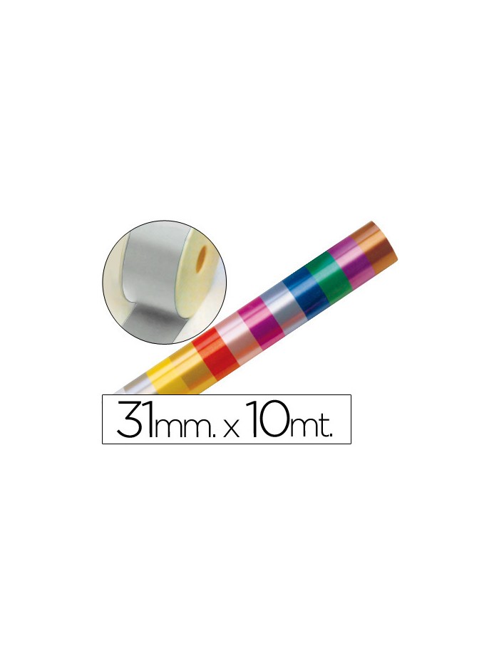 Cinta fantasia 10 mt x 31 mm plata Cinta fantasia 10 mt x 31 mm plata