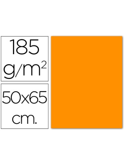 Cartulina guarro naranja 50x65 cm 185 gr