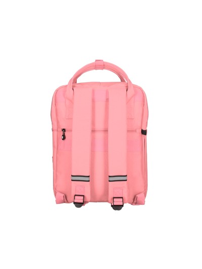Cartera antartik mochila 2 asas y bolsillos exteriores coral 300x115x390 mm