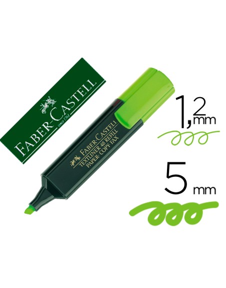Rotulador faber fluorescente 48-63 verde