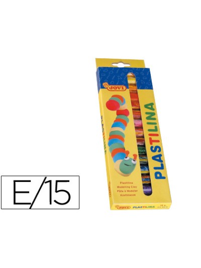 Plastilina jovi estuche de 15 barras colores surtidos
