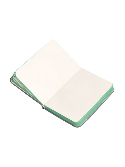 Cuaderno con gomilla antartik notes tapa dura a7 hojas lisas gris y turquesa 80 hojas 80 gr fsc