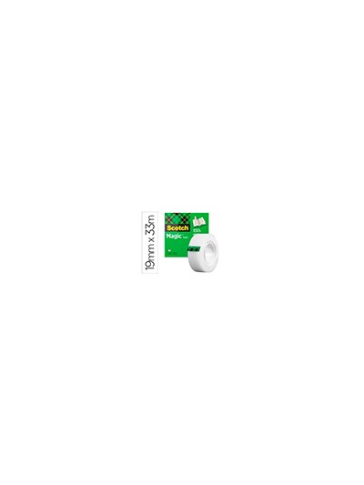 Cinta adhesiva scotch-magic invisible 33 mt x 19 mm