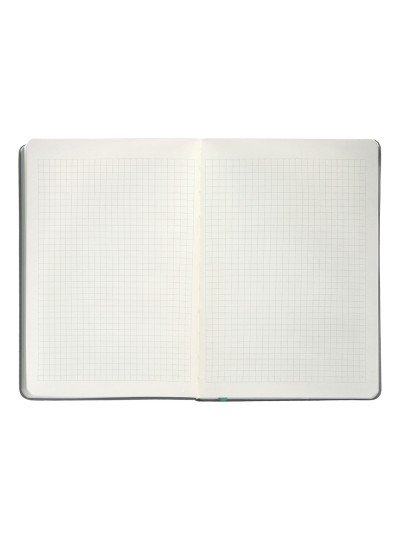 Cuaderno con gomilla antartik notes tapa dura a5 hojas cuadricula gris y turquesa 100 hojas 80 gr fsc