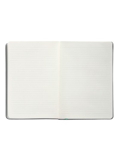 Cuaderno con gomilla antartik notes tapa dura a5 hojas rayas gris y turquesa 100 hojas 80 gr fsc