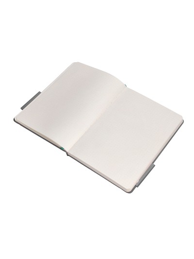 Cuaderno con gomilla antartik notes tapa dura a5 hojas puntos gris y turquesa 100 hojas 80 gr fsc