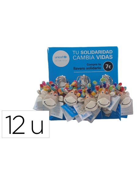Llavero unicef oenny expositor de 12 unidades
