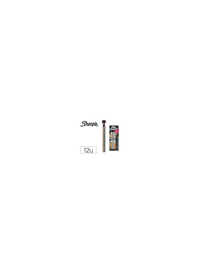 Rotulador sharpie permanente fino metalico blister de 3 unidades oro/plata/bronce clipstrip de 12 blister