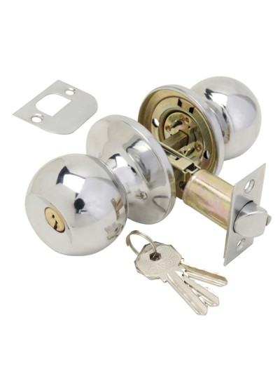 Pomo Puerta Wolfpack Con Llave Cromado
