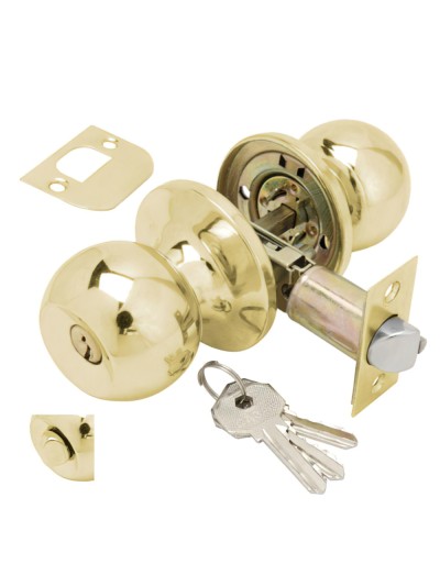 Pomo Puerta Wolfpack Con Llave Con Condena Latonado Para Entrada
