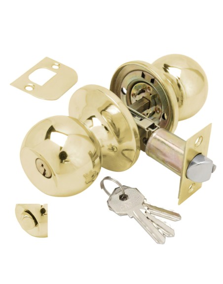 Pomo Puerta Wolfpack Con Llave Con Condena Latonado Para Entrada