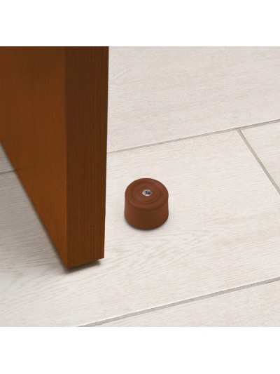 Tope Puerta Con Taco Nylon Marron  (Blister 2 Piezas)