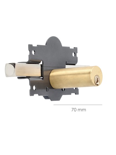 Cerrojo b-3 llave y pulsador pasador de 161mm cilindro redondo de 70mm