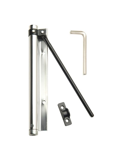 Muelle Puerta Wolfpack Aluminio Anodizado Plateado (Blister 1 Pieza)