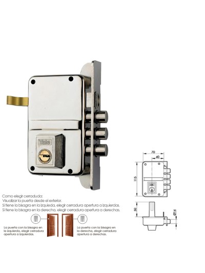 Cerradura Yale    8-hn/ Derecha