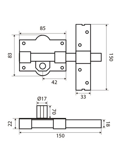 Cerrojo Fac 301-r/ 80-n      Bombillo 70