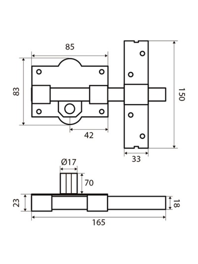 Cerrojo Fac 301-l/ 80-n      Bombillo 70