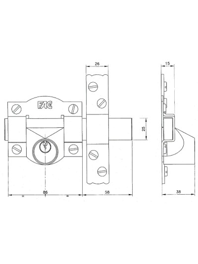 Cerrojo Fac  91-c/ 80-p