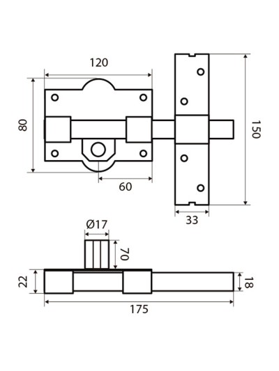 Cerrojo Fac 301-r/120-p      Bombillo 70